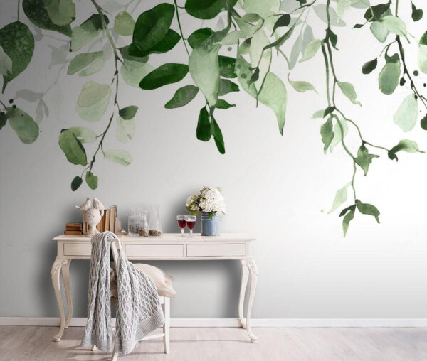 Elegantní design zelených listů na pozadí Elegantní design zelených listů na pozadí