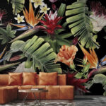 Fototapeta Květinový vzor s květy a listy