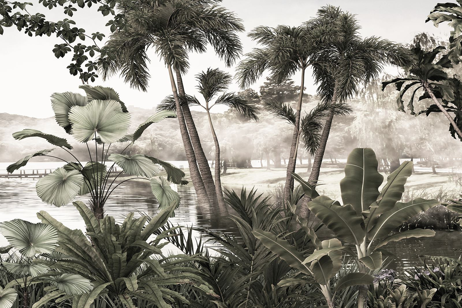 u72340p - Skupina palem ve vodě - tegory