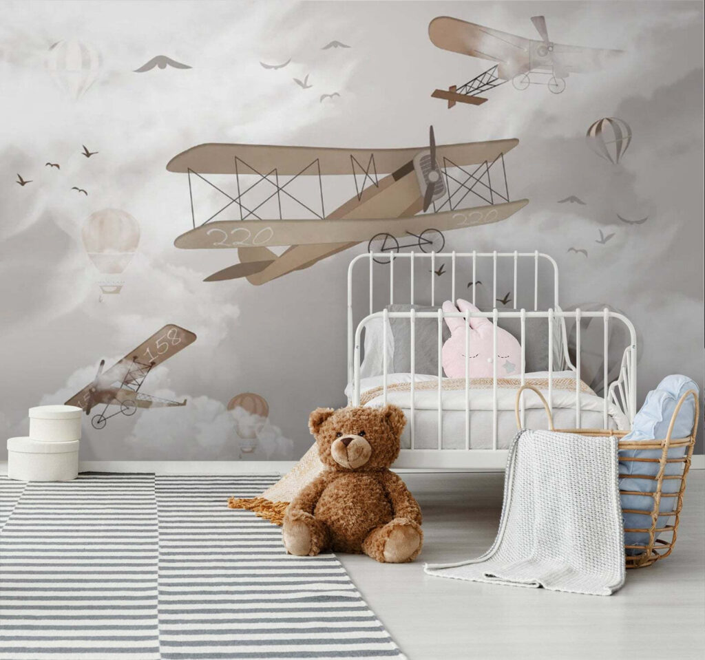 Group of airplanes in the sky Group of airplanes in the sky