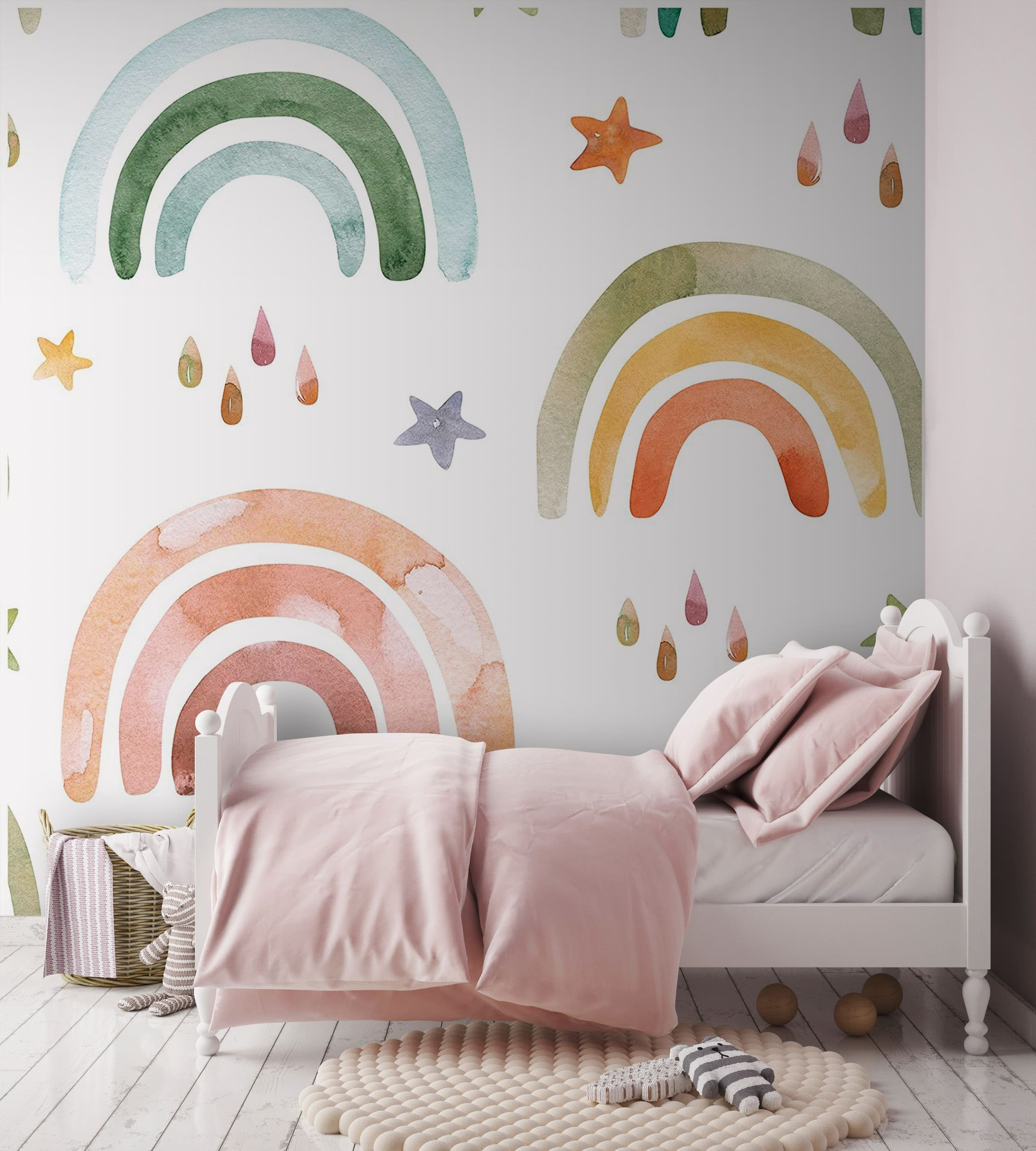 u72183pir1m - Vzor akvarelové duhy a hvězdiček - tegory