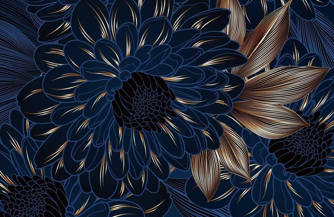 Elegant floral design on dark background Elegant floral design on dark background