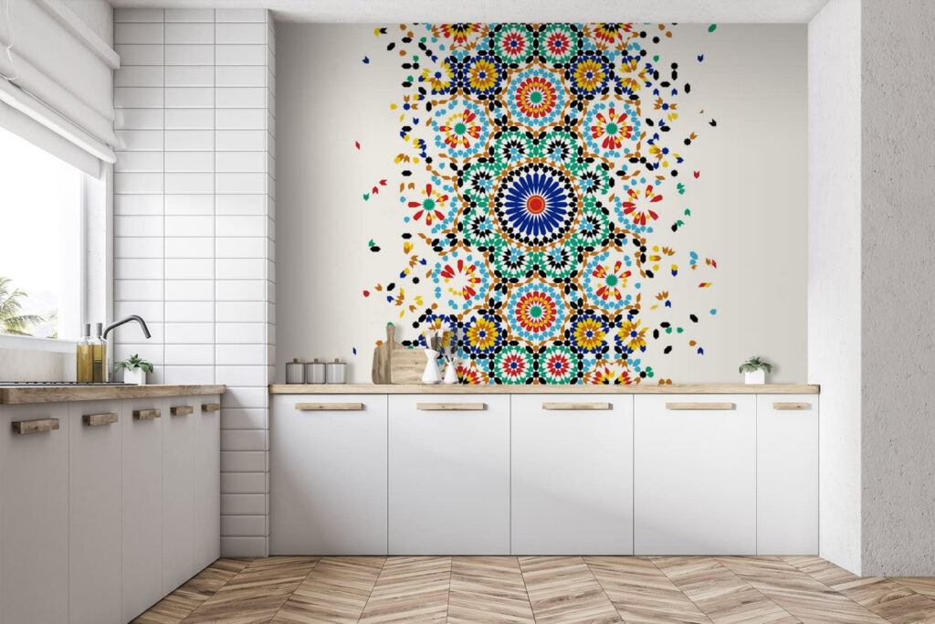 Colorful pattern on a white background