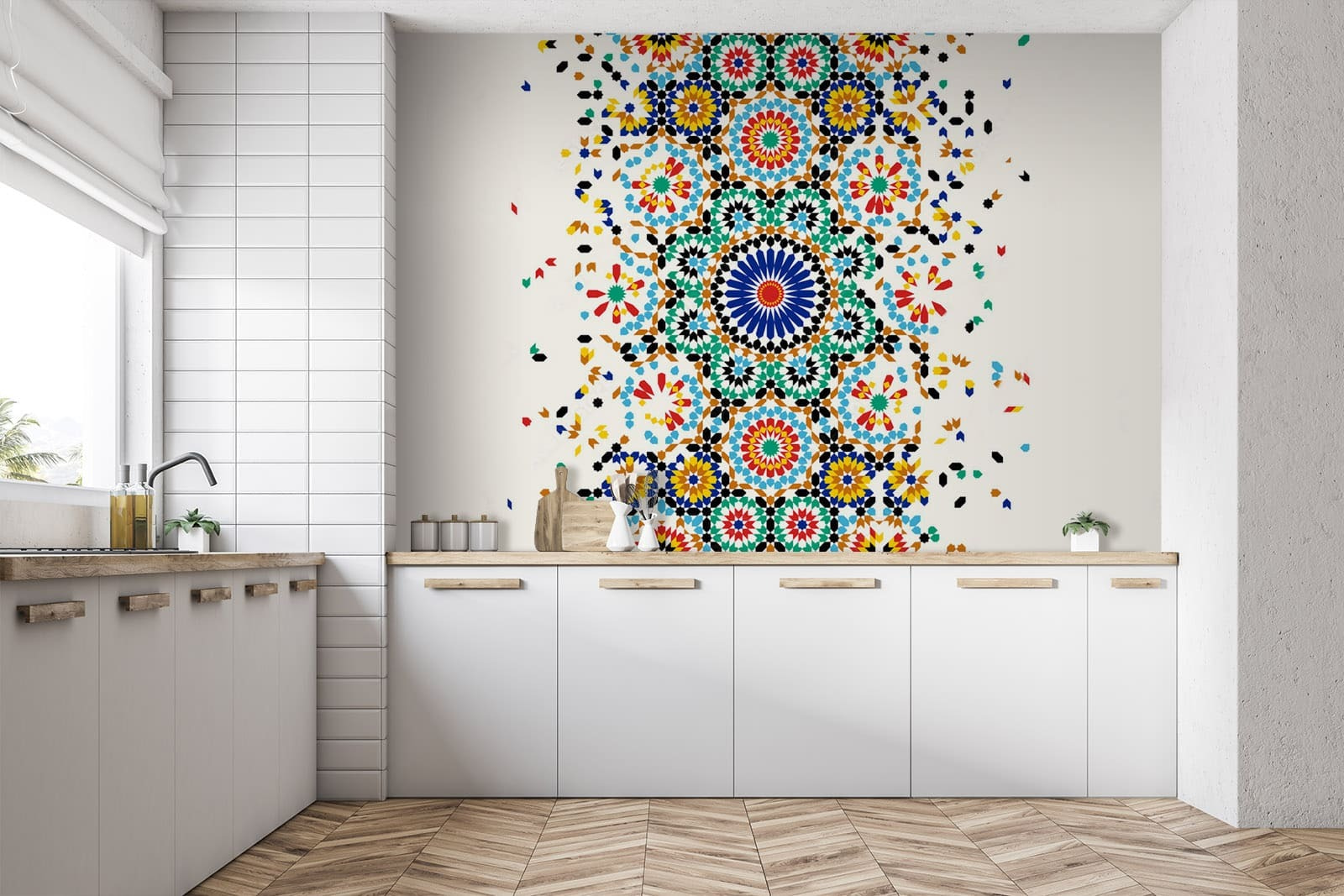 Colorful pattern on a white background