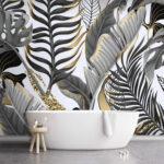 Fototapeta Vzor listů a květů