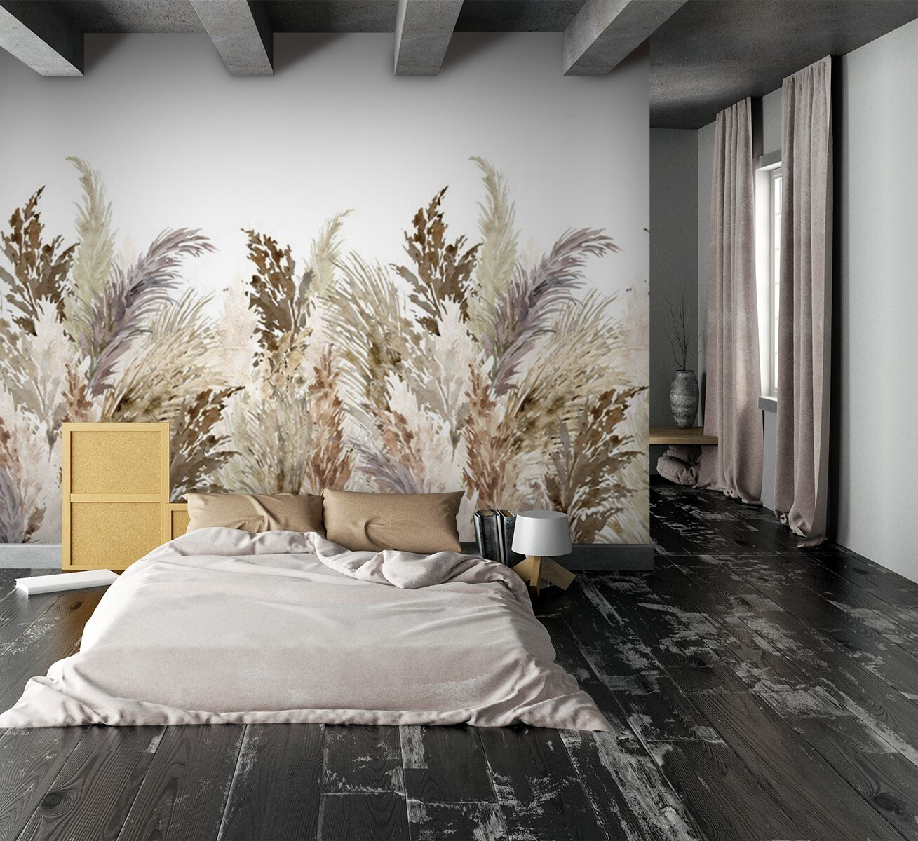 Group of brown and white plants Group of brown and white plants