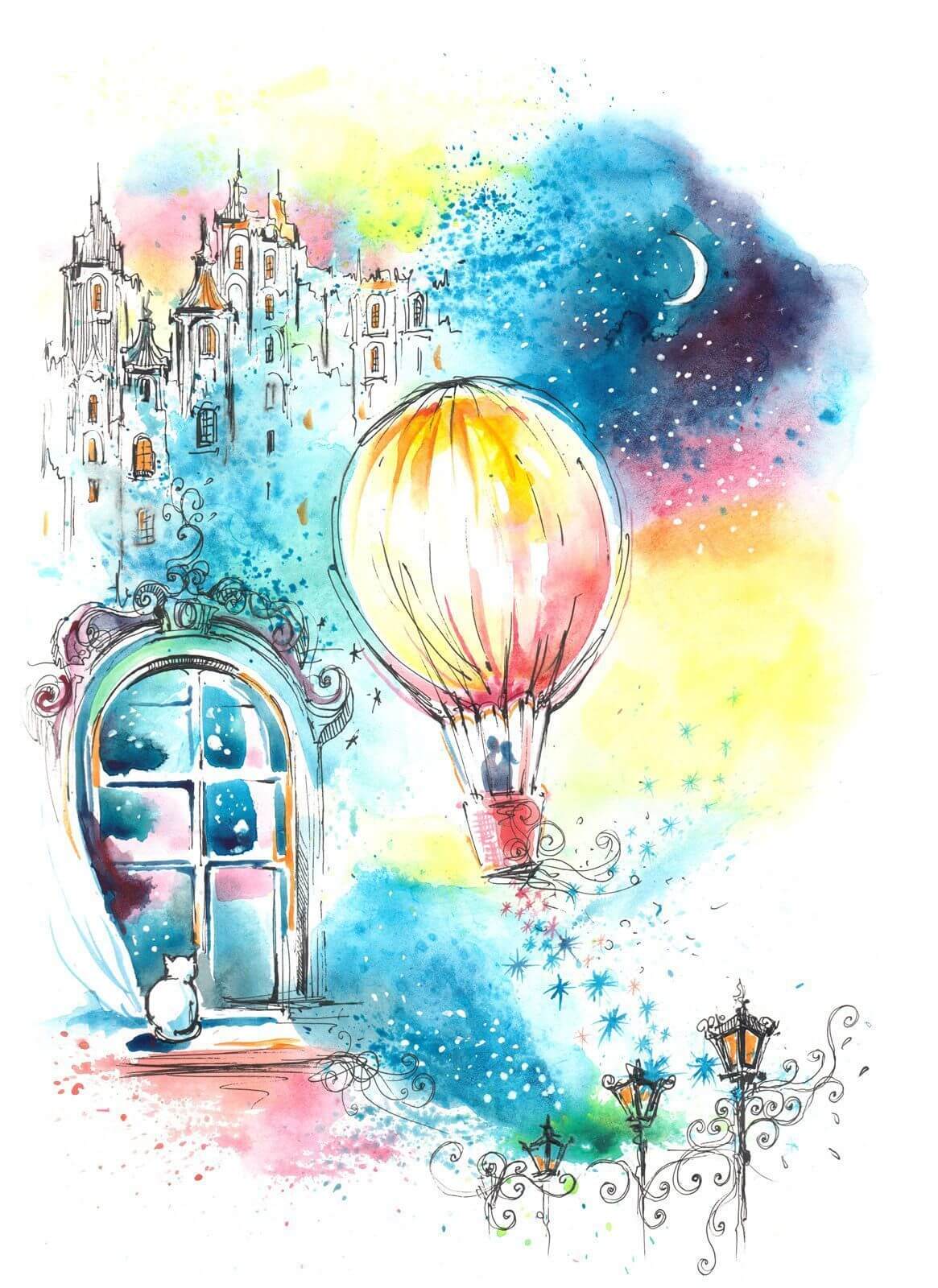 u67978p - Horkovzdušný balón na obloze - tegory