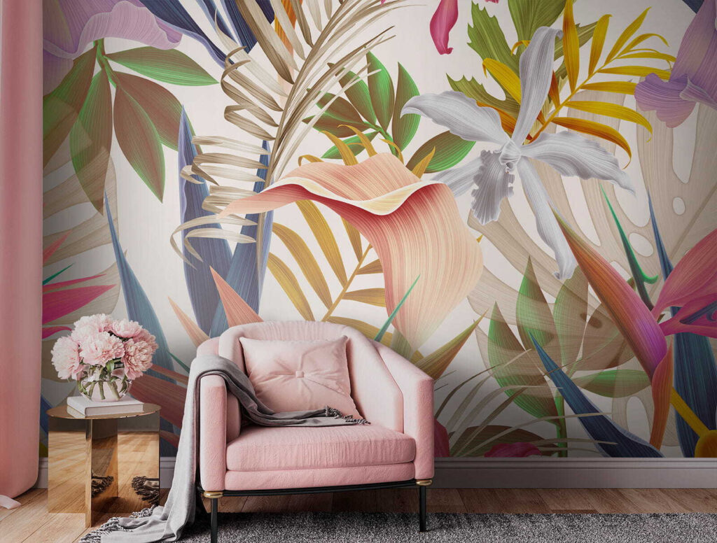 Vibrant tropical foliage in harmony