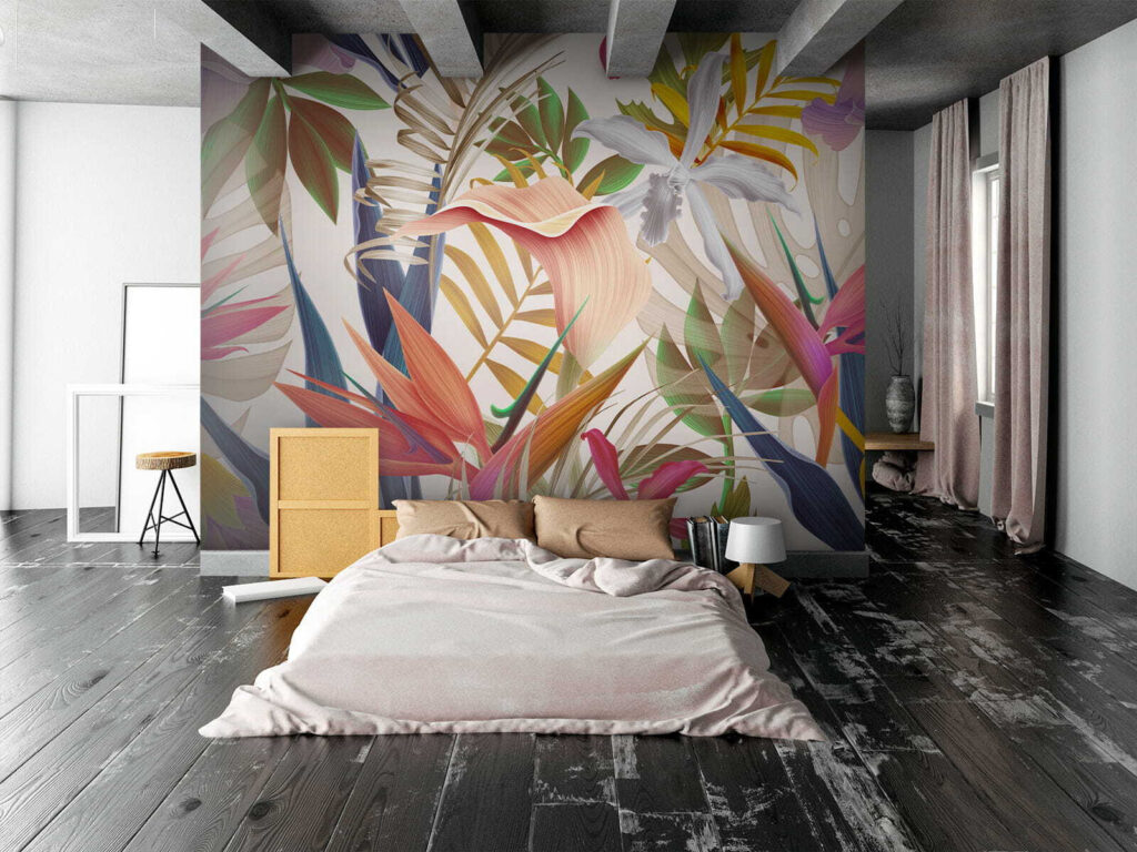 Vibrant tropical foliage in harmony