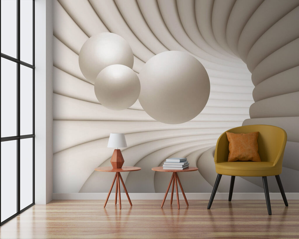 White circular object with balls