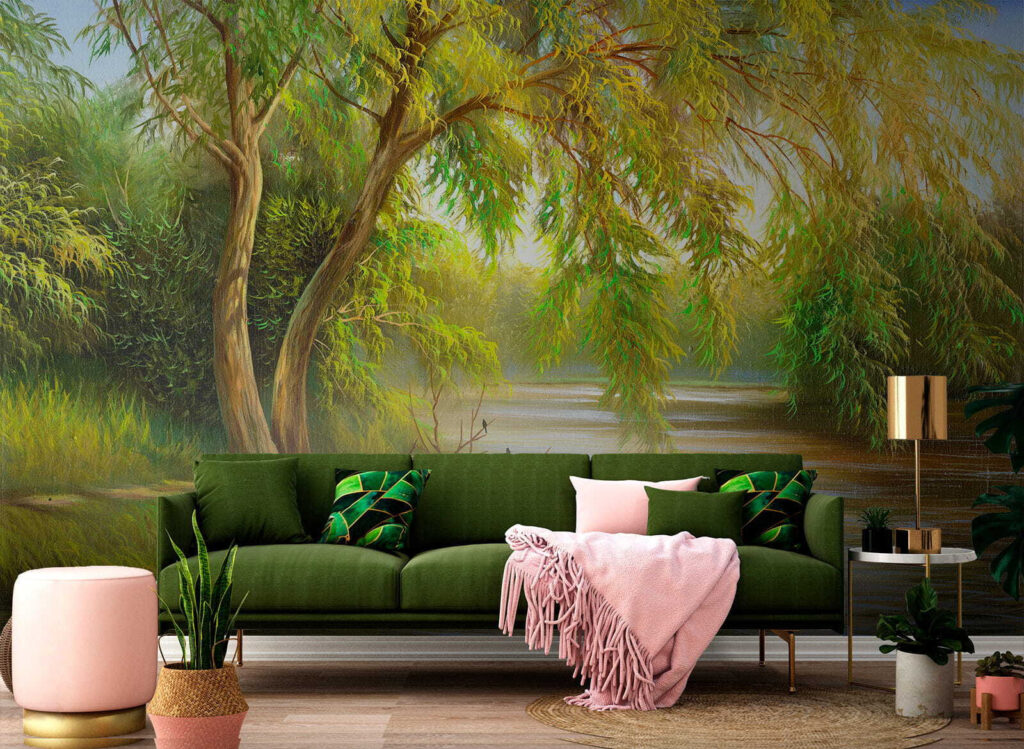 Řeka se stromy a trávou u62865pig2 1024x749 - Řeka se stromy a trávou
