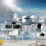 Fototapeta Letadlo letící na obloze