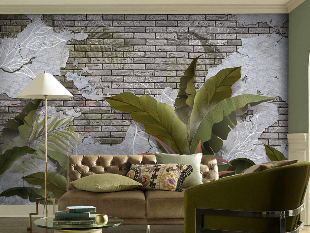 u59823pig1 1024x768 - Cihlová zeď s listy a cihlovou zdí - tegory