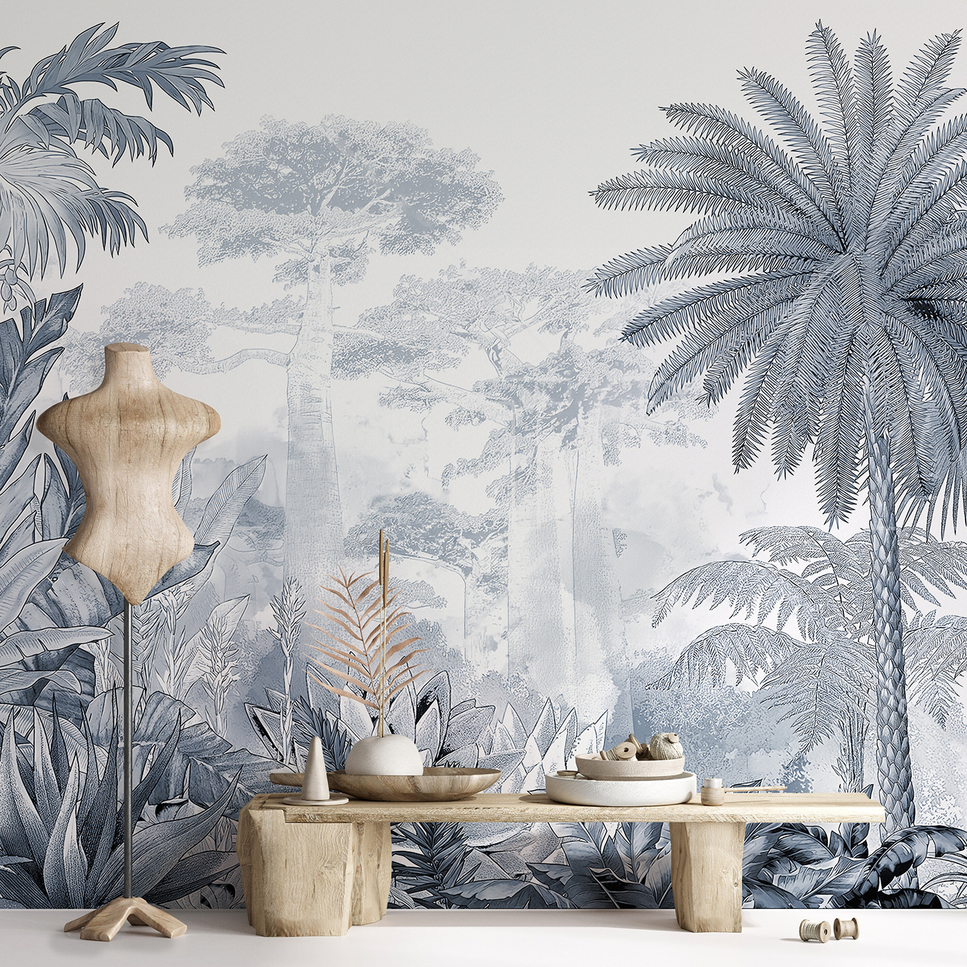 A group of trees and plants