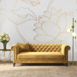 Fototapeta Vzor květin na bílém pozadí