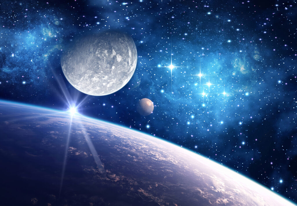 Planeta a Měsíc ve vesmíru Planeta a Měsíc ve vesmíru