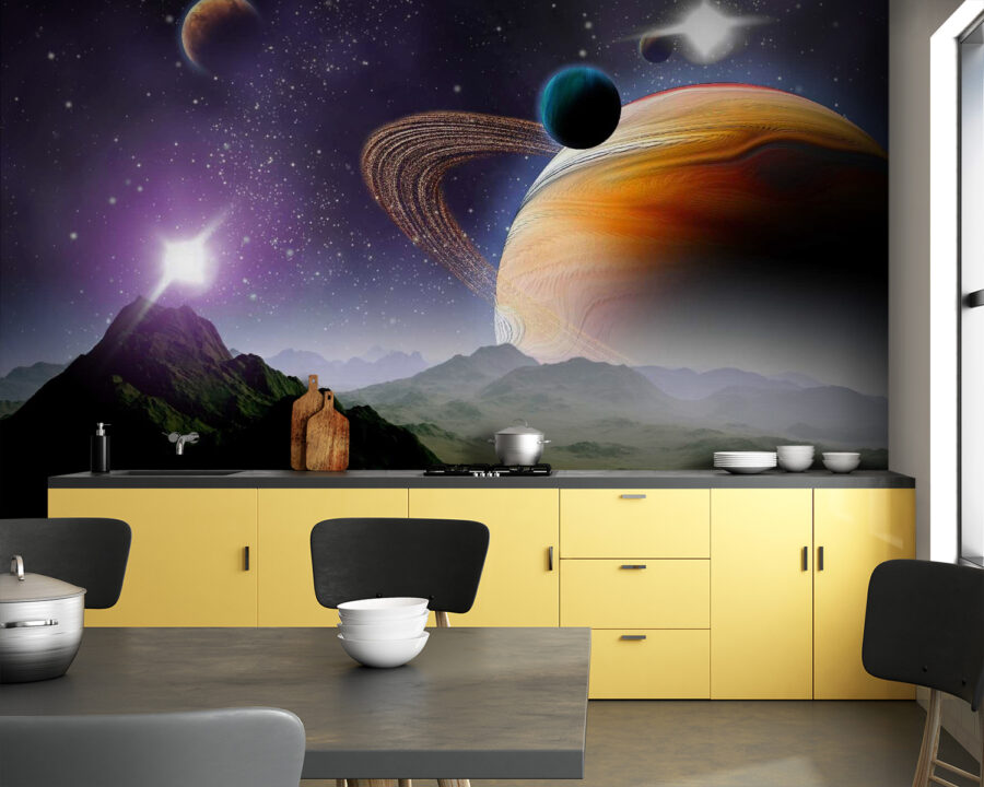Fototapeta Planety a hvězdy ve vesmíru