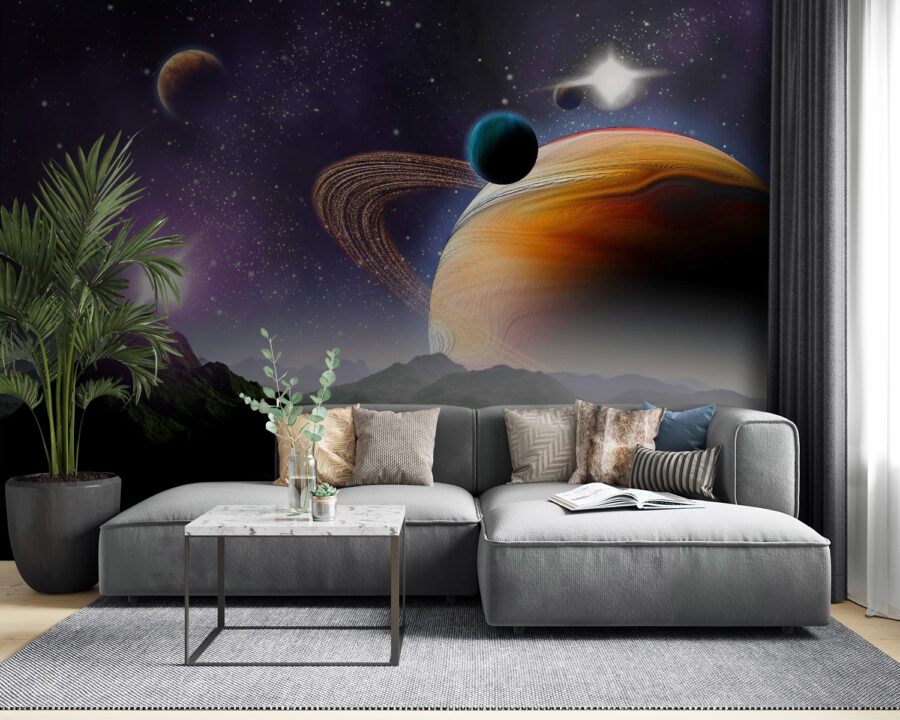 Fototapeta Planety a hvězdy ve vesmíru - Image 4