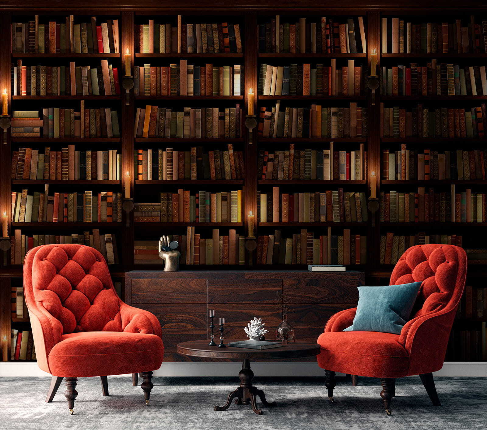 Large bookcase full of books Large bookcase full of books