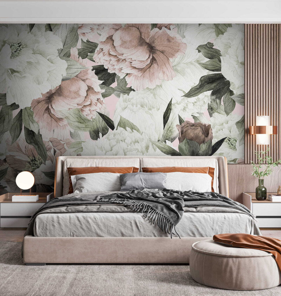 Delicate floral patterns in soft hues