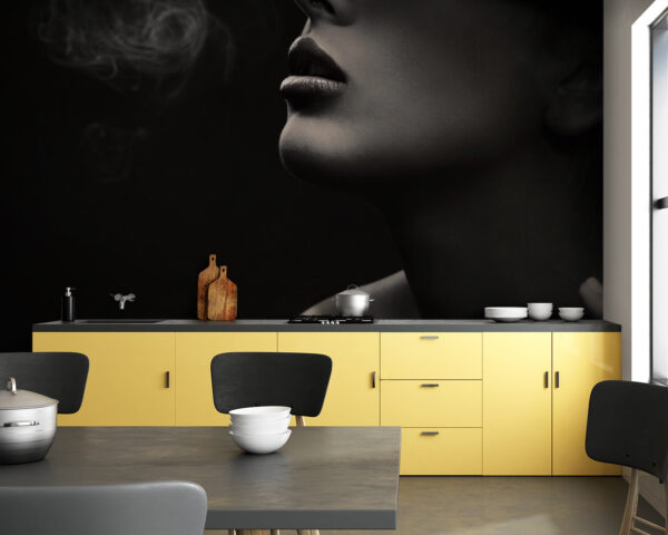 Žena v klobouku a s cigaretou na hlavě Žena v klobouku a s cigaretou na hlavě