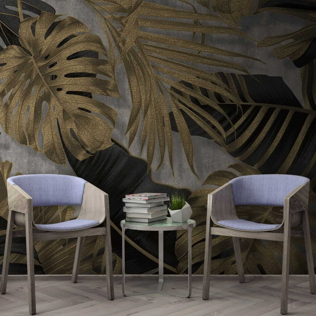 u53280piw1 1024x1024 - Elegantní tropická zeleň na texturovaném pozadí - tegory