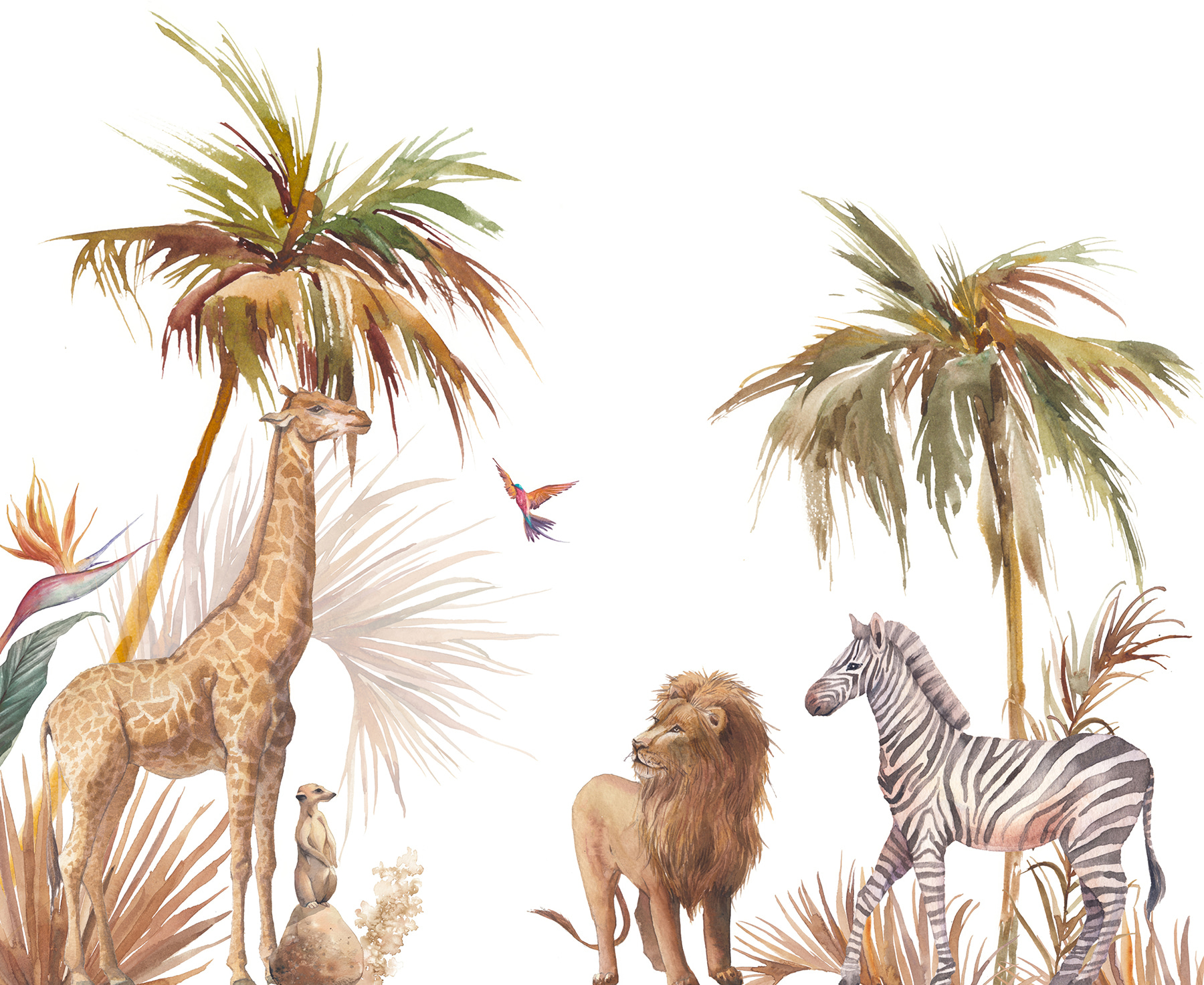 Group of animals in a jungle