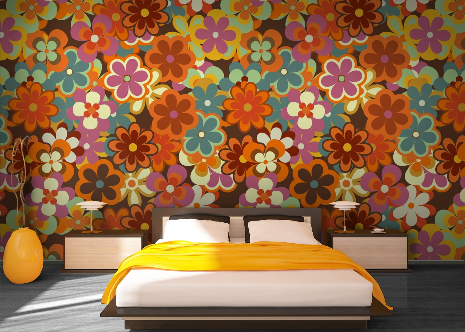 Group of colorful flowers Group of colorful flowers