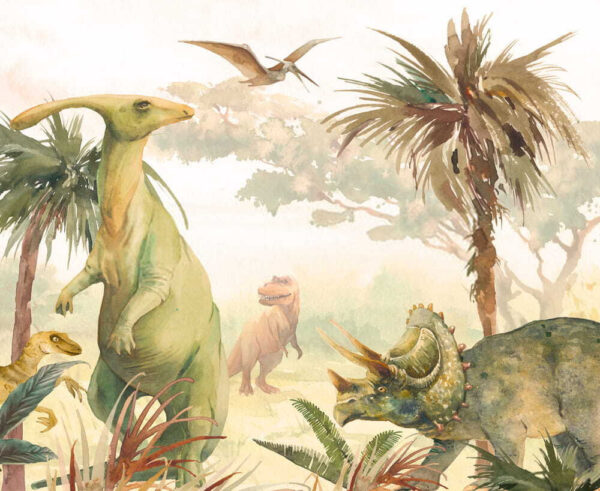 Skupina dinosaurů v lese Skupina dinosaurů v lese