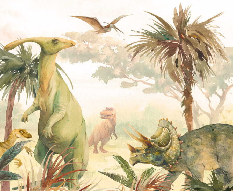 Skupina dinosaurů v lese Skupina dinosaurů v lese
