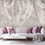 Fototapeta Bílé zpeřené listy