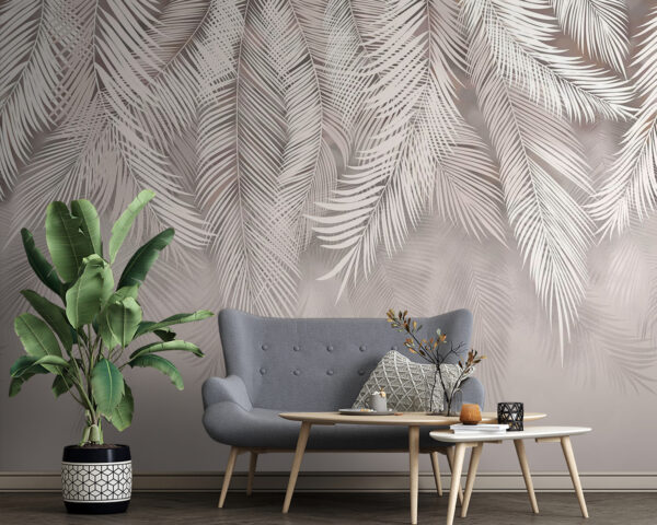 White feathered leaves White feathered leaves