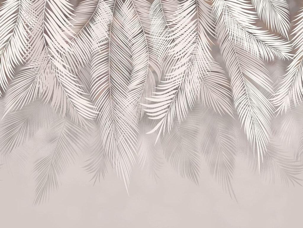 White feathered leaves White feathered leaves