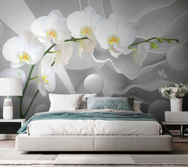 Bílé orchideje a bílé koule Bílé orchideje a bílé koule