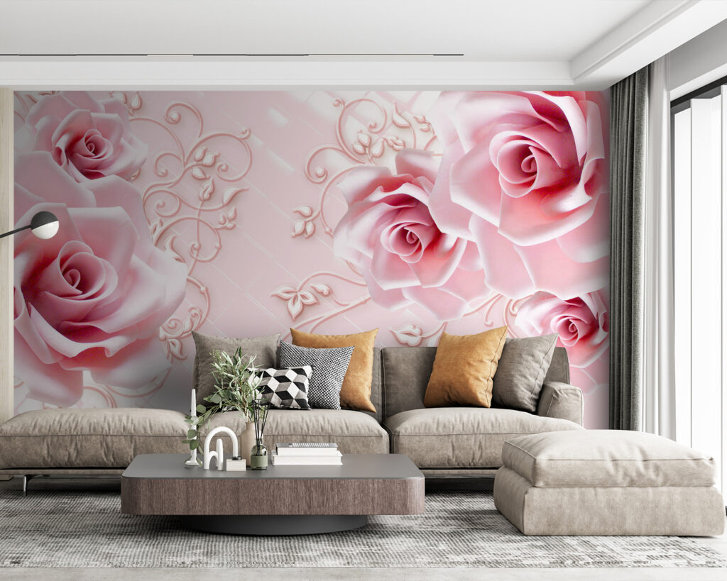 Delicate roses on a soft background