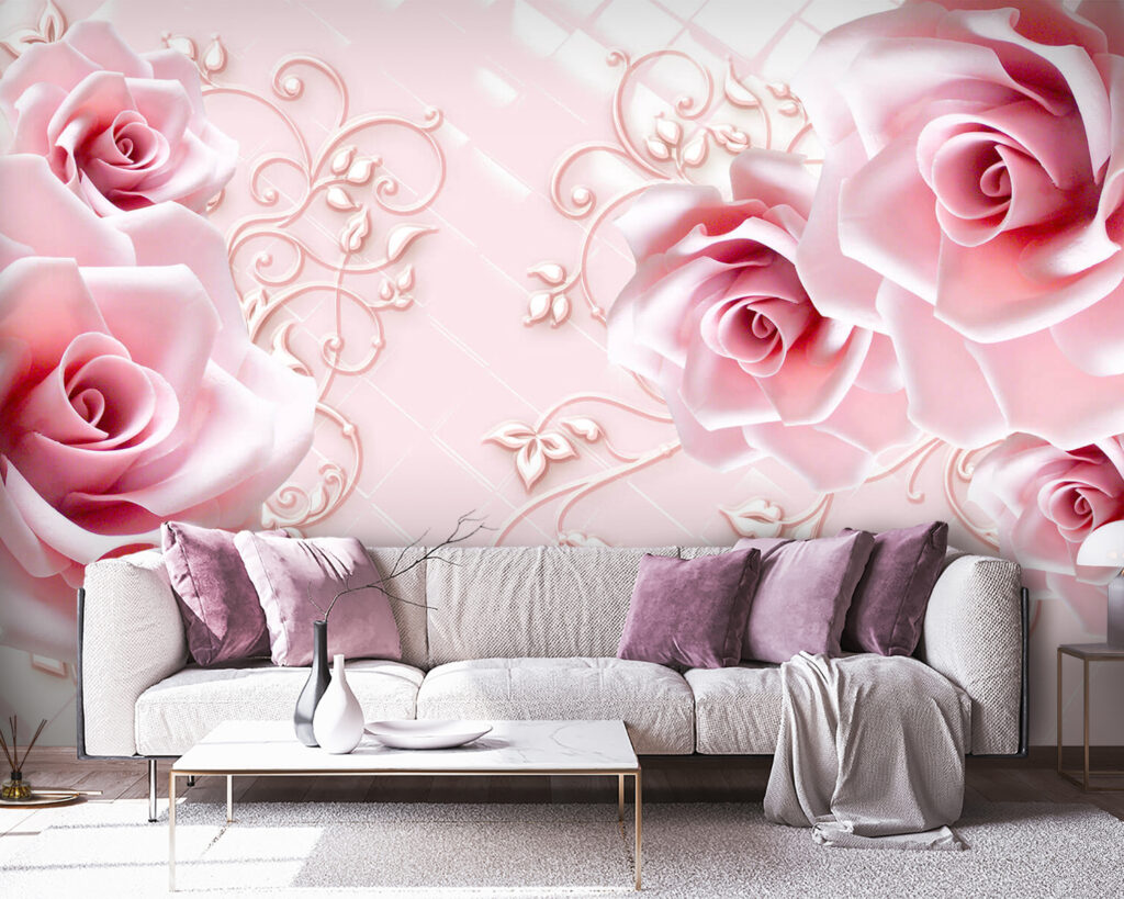 Delicate roses on a soft background