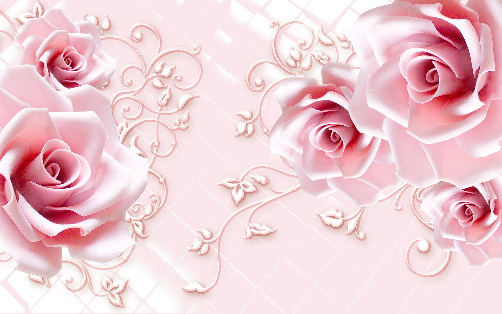 Delicate roses on a soft background