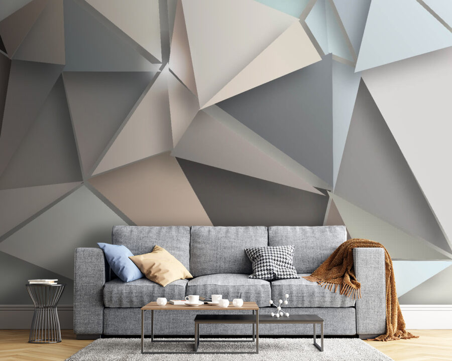 Abstraktní geometrické tvary v jemných barvách. Abstraktní geometrické tvary v jemných barvách.