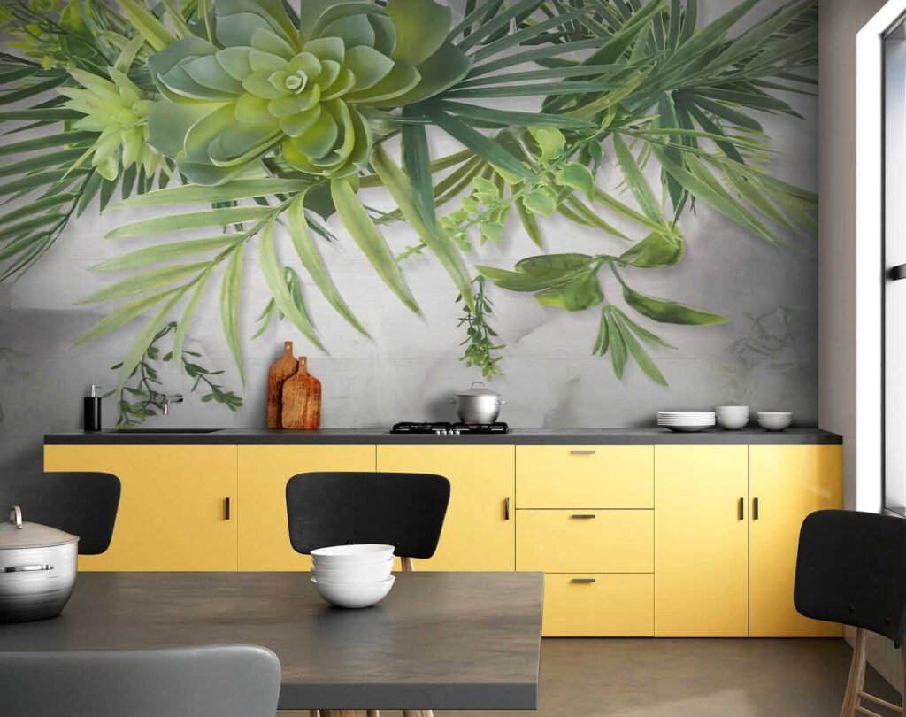 Green plant with leaves Green plant with leaves