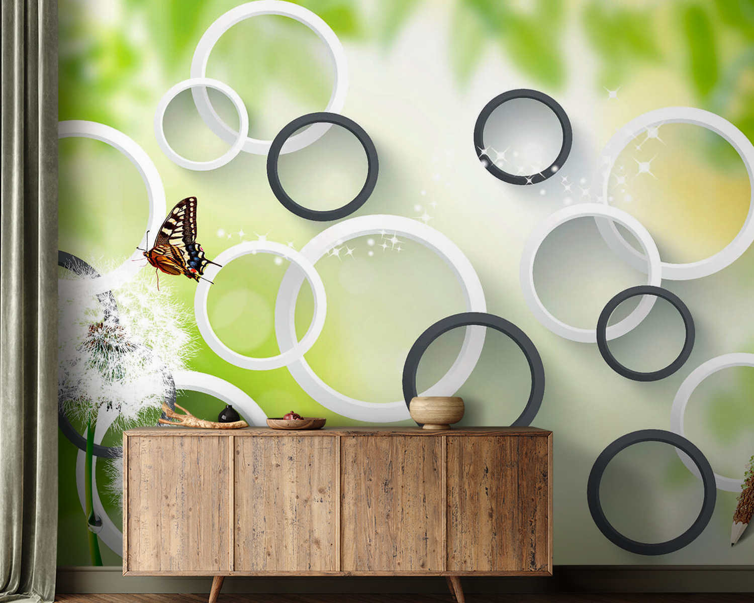 Motýl na květu pampelišky u42442pig21m - Motýl na květu pampelišky - tegory