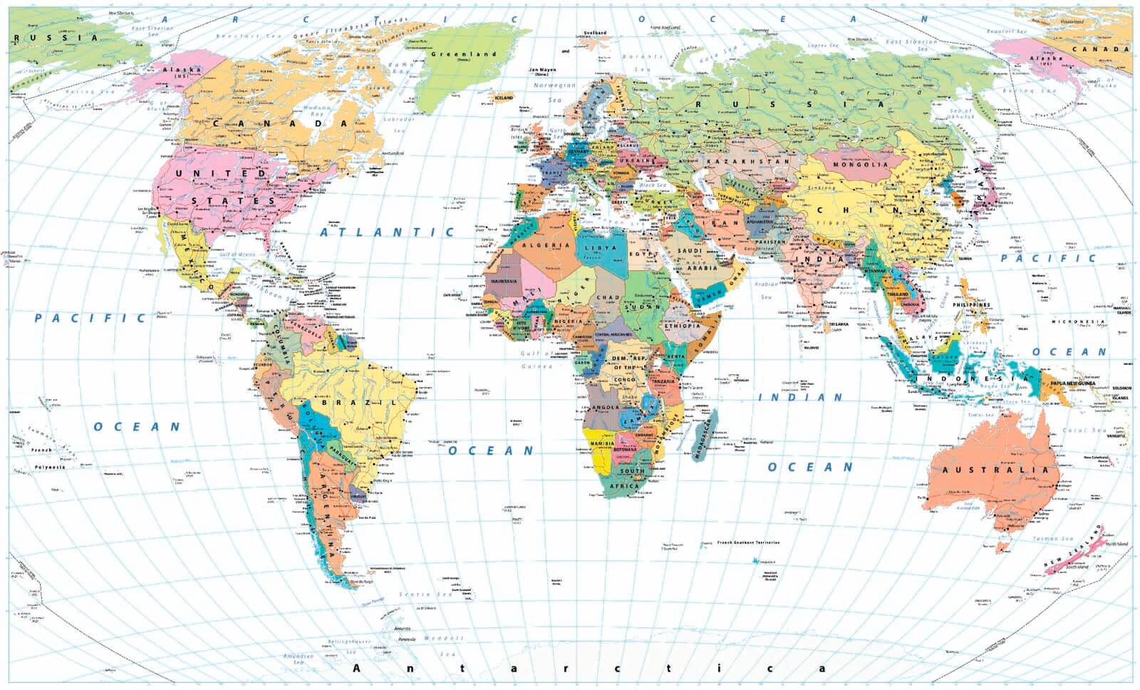 Map of the world Map of the world