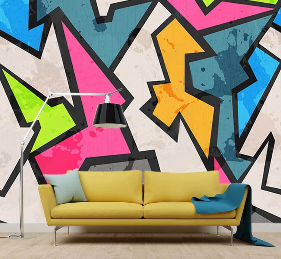 Colorful arrows on a white surface