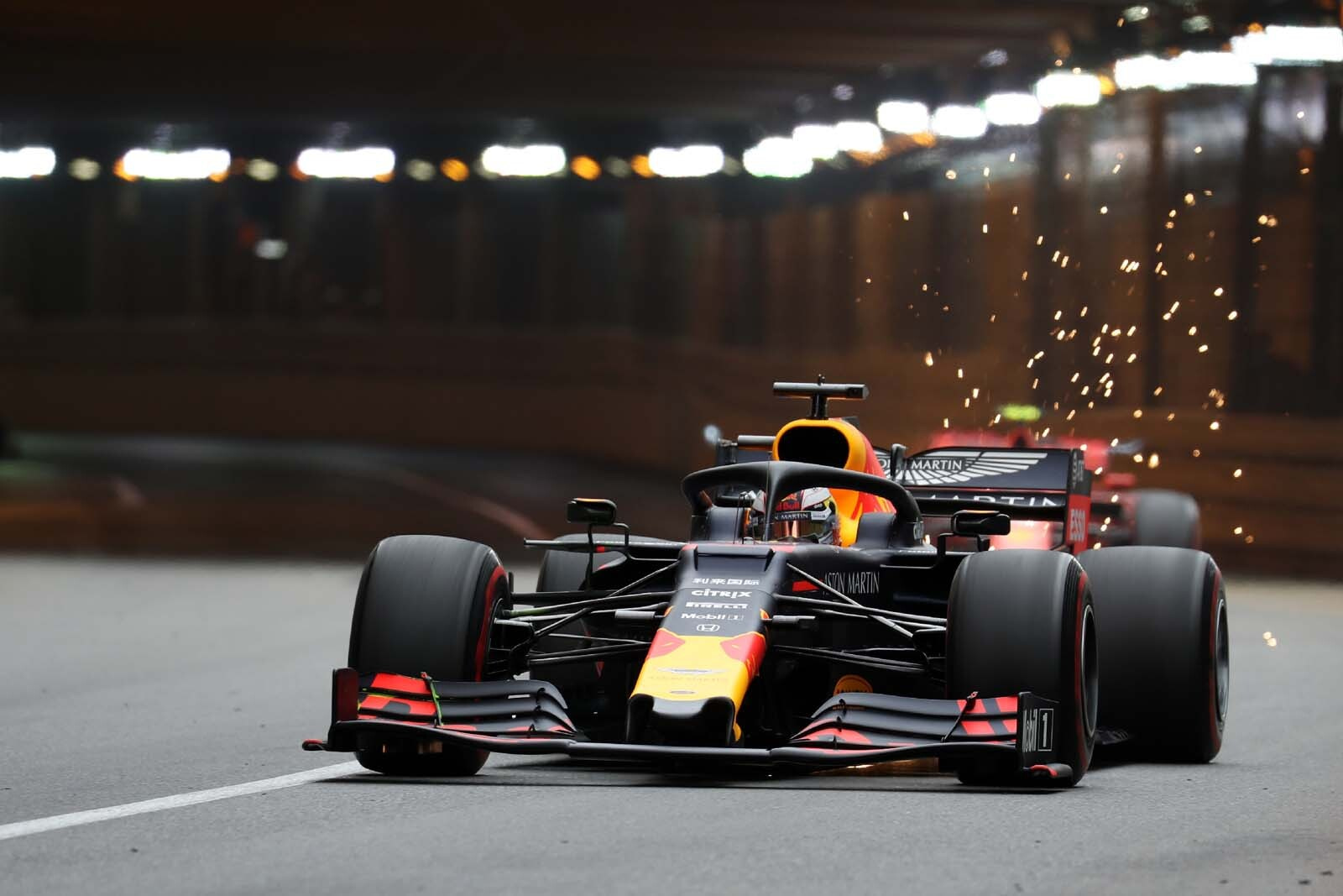 Race car on a track Race car on a track