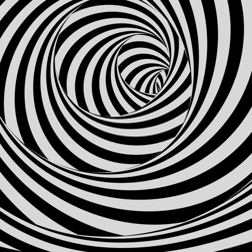 Černobílý spirálový vzor Černobílý spirálový vzor