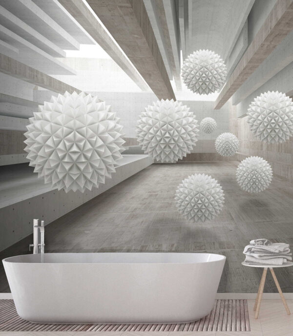 White balls in a room White balls in a room