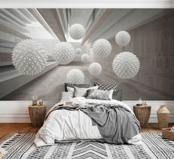 White balls in a room White balls in a room