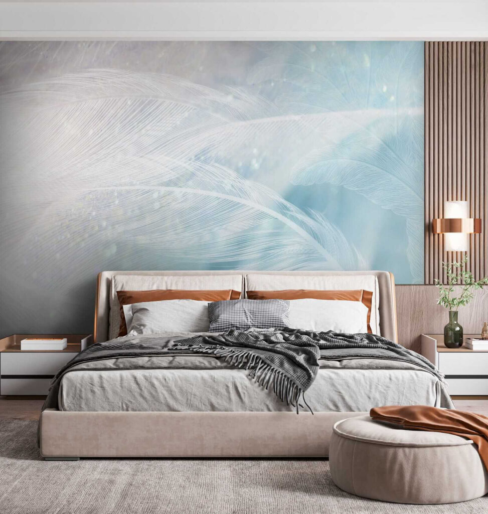 Delicate feathers in soft hues Delicate feathers in soft hues