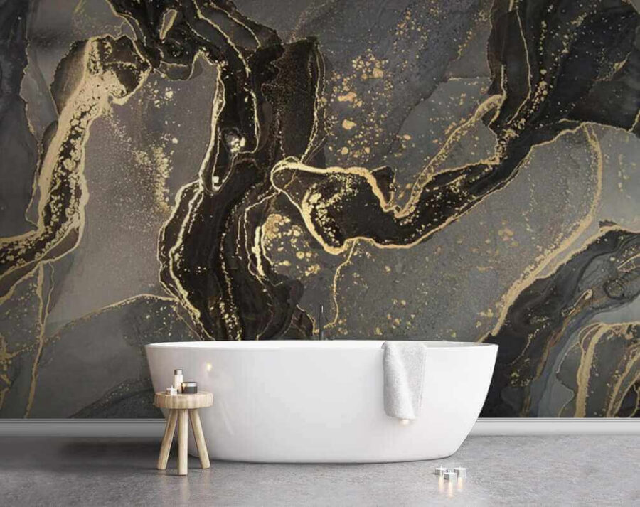 Elegantní mramorovaná černá a kovové víry. Elegantní mramorovaná černá a kovové víry.