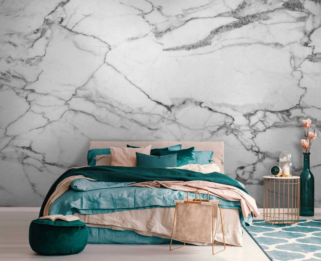 White and black marble