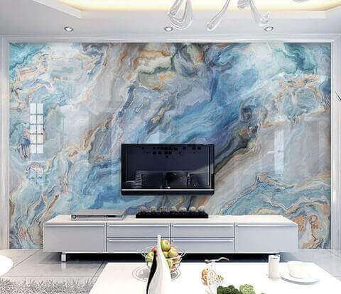 Dynamic patterns in calming blue hues
